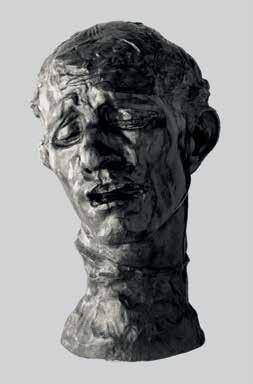 Tête de Pierre de Wiessant, bronze, par Auguste Rodin — détail.